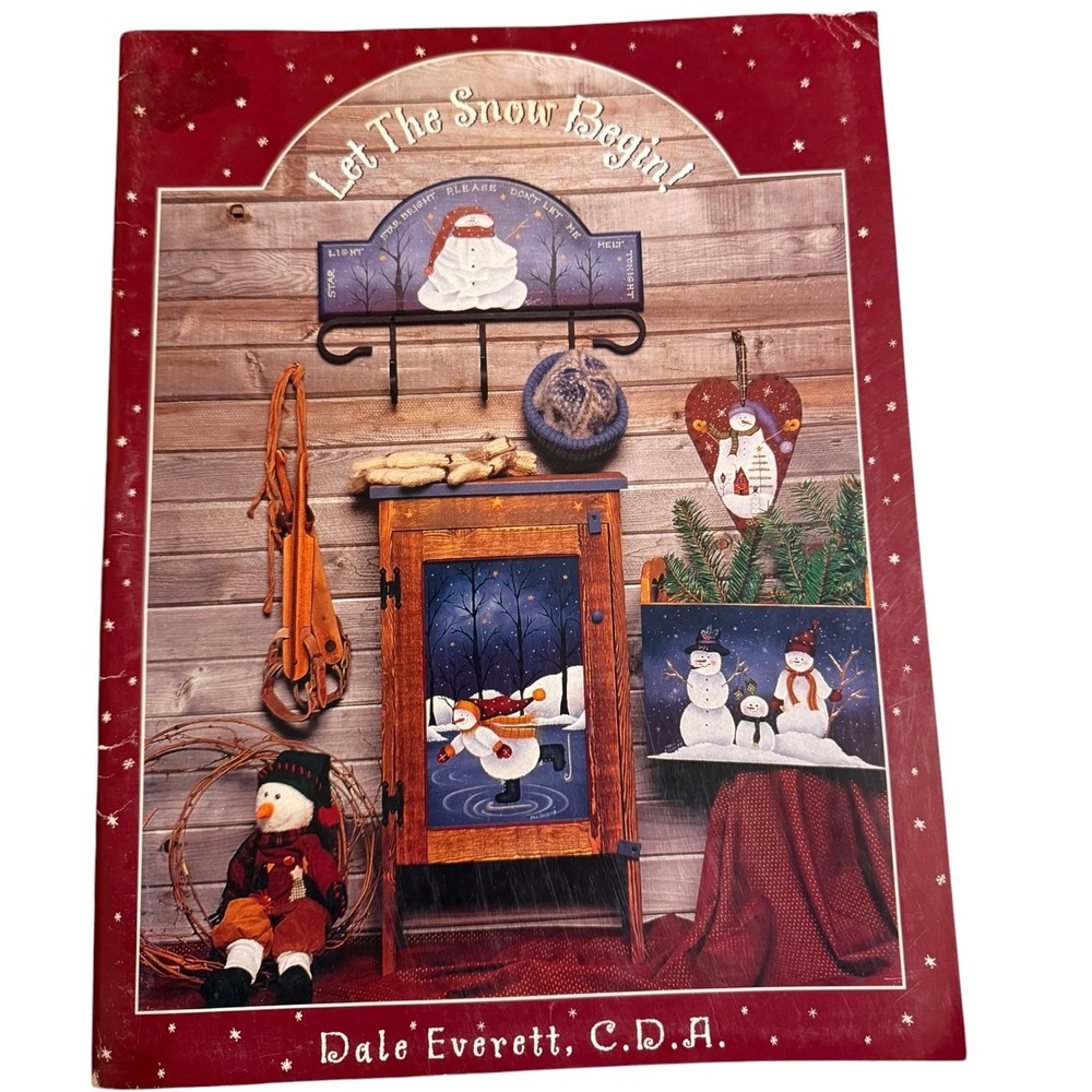 Vtg Let The Snow Begin Winter Christmas Painting Pattern Booklet by Dale Everett
